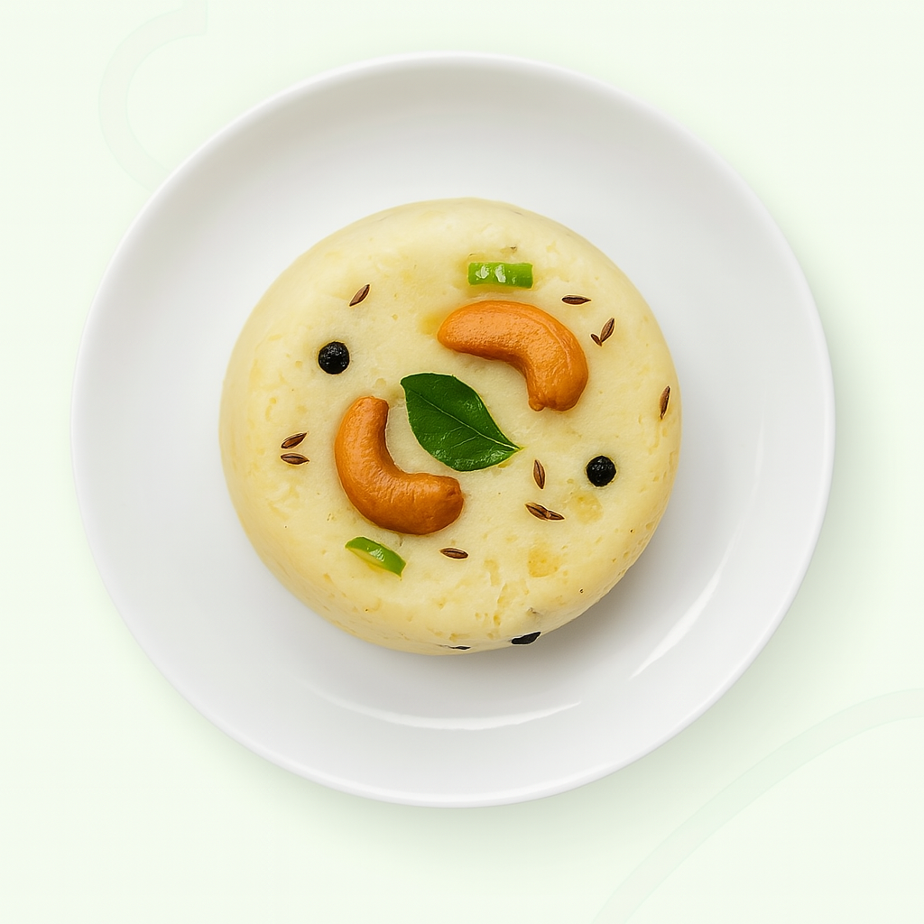 delicious ven pongal presentation